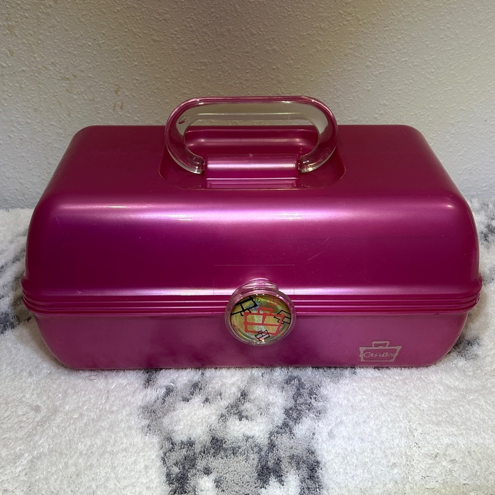 Y2K Vintage Pink Caboodle Makeup / Travel Case. Made in USA